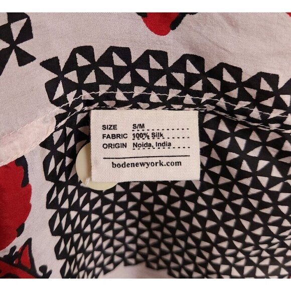 Bode Checker Bloom Floral Silk Bowling Shirt S/M Mens New - Picture 11 of 16